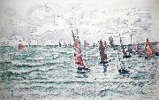 Paul Signac Audierne, Return of the Fishing Boats France oil painting artist